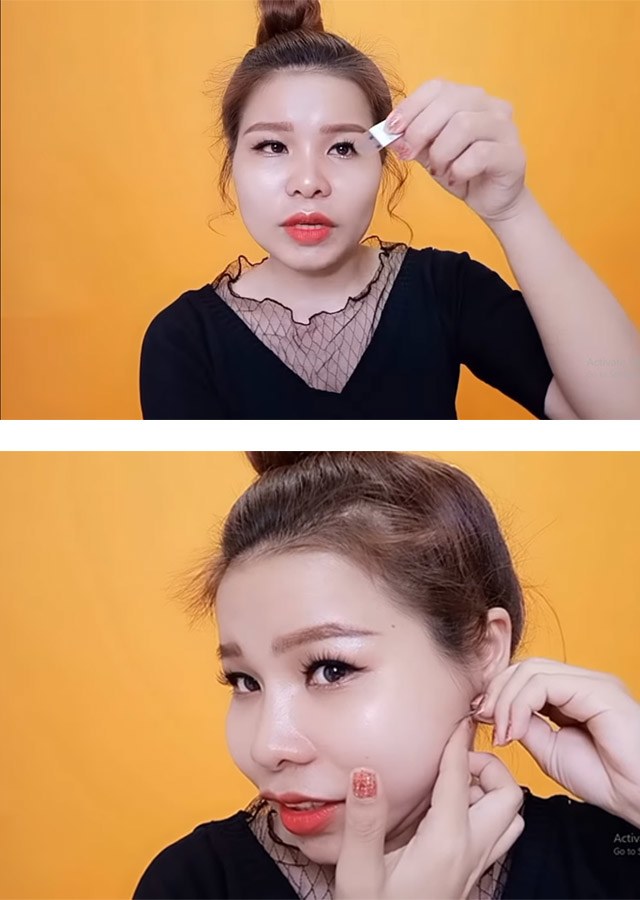 Gái xinh tiktok tẩy trang làm bao người ngã ngửa: độn mũi gọt cằm chỉ bằng son phấn - 11
