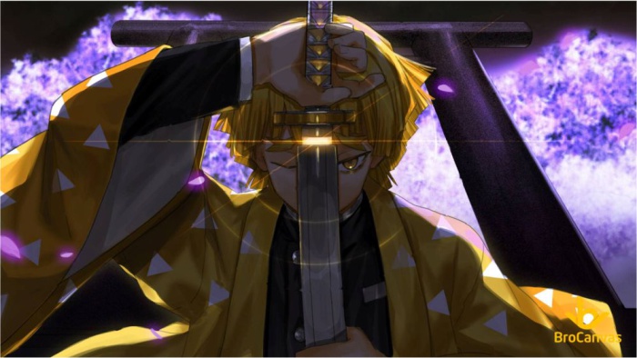 Ảnh anime nam ngầu Agatsuma Zenitsu