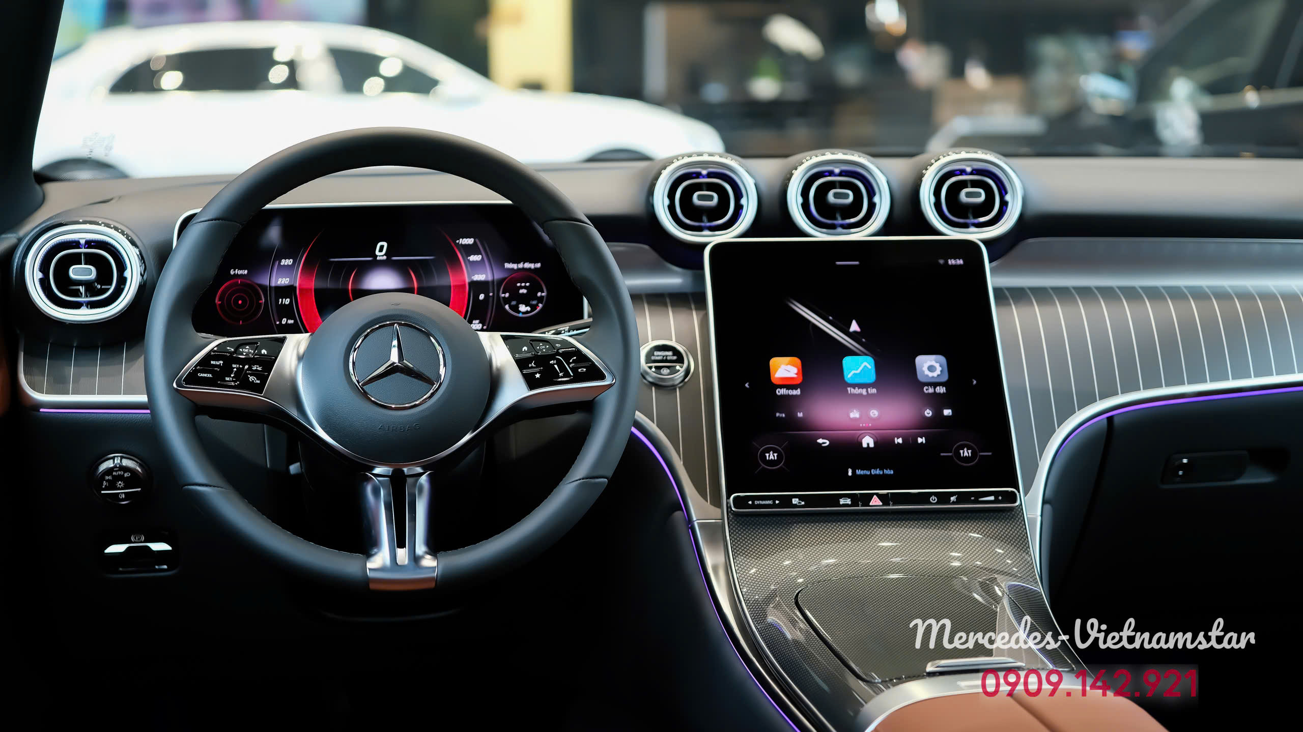 Màn hình giải trí MBUX thế hệ mới trên Mercedes GLC 200.