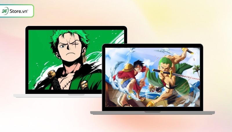 Hình nền Zoro 4K cho máy tính tỉ lệ 16:9, sắc nét, dễ thiết lập