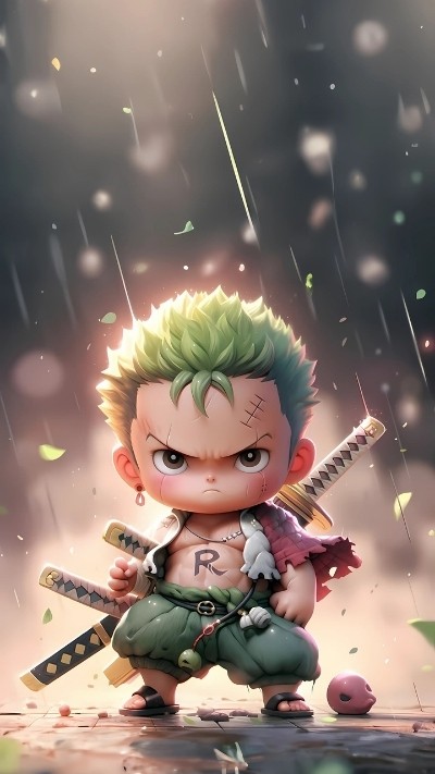 Zoro thời thơ ấu tập luyện kiếm, biểu tượng của nỗ lực