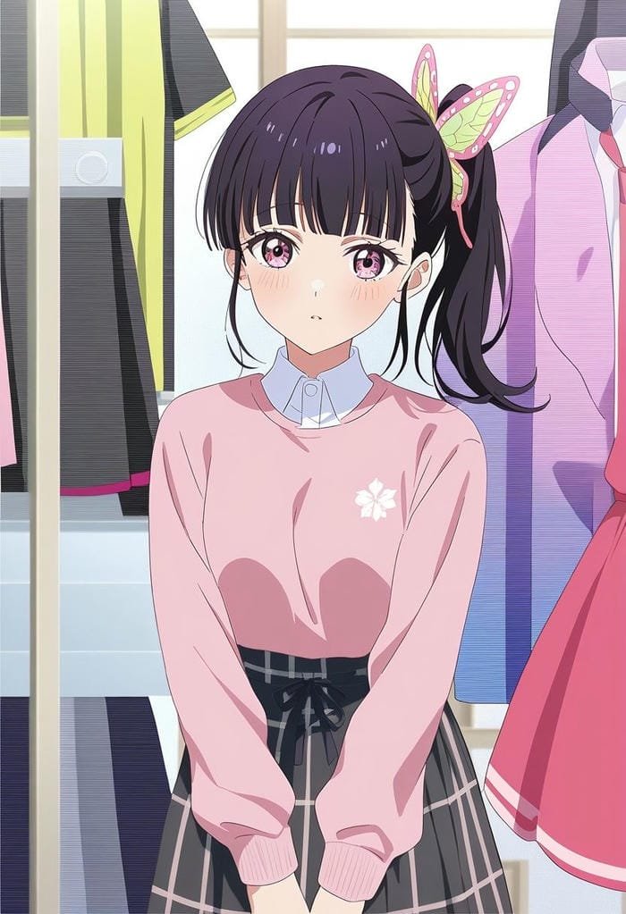 Hình Kanao anime vẻ ngoài hiền dịu