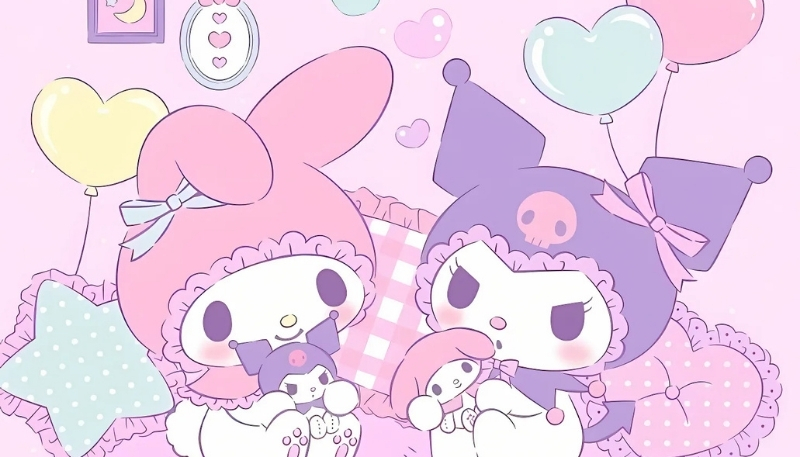 Tải ngay ảnh kuromi và cinnamoroll vui vẻ