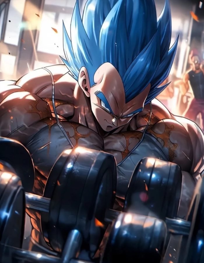 ý chí chiến binh toát lên từ ảnh Vegeta luyện tập