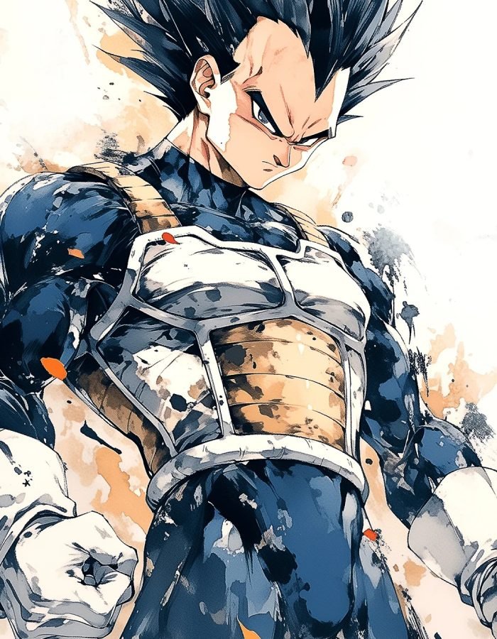 khoảnh khắc chiến đấu trong ảnh Vegeta