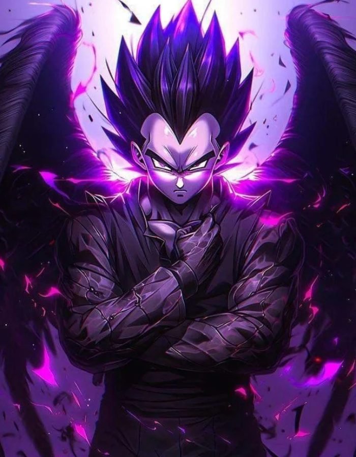 ảnh Vegeta với thần thái nghiêm nghị đặc trưng