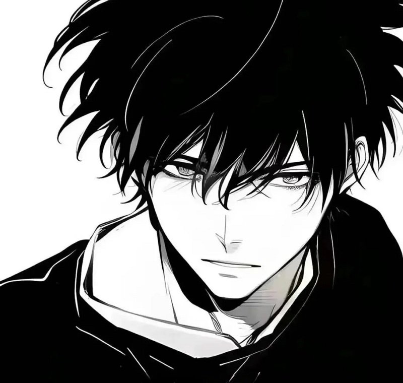 Avatar đôi anime đen trắng dành cho couple