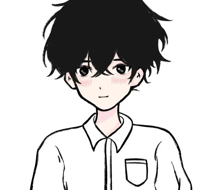 Avatar đôi anime đen trắng với phong cách nghệ thuật