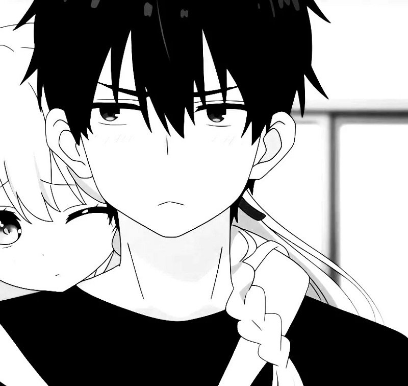 Avatar đôi anime đen trắng phong cách ngầu