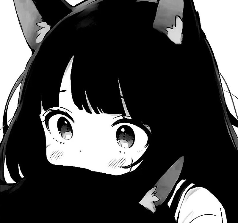 Avatar đôi anime đen trắng phong cách tối giản